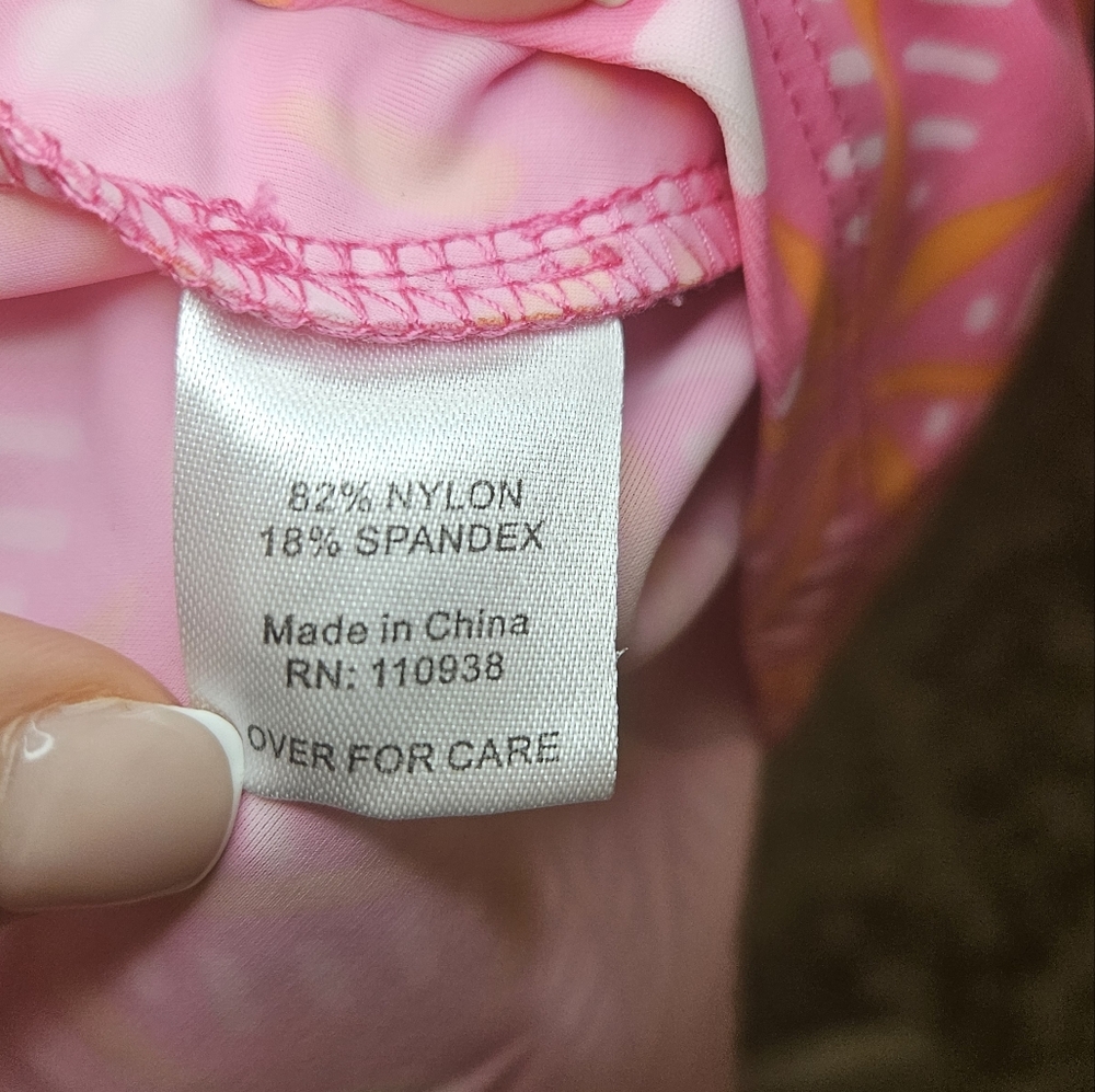 All For Color Pink And Orange Casual Dress Crew Neck Short Sleeve UPF 50 - Picture 6 of 6